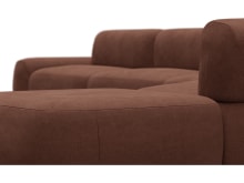 Beckett Muse Rust Modular Sofa - 7 Piece color Muse Rust