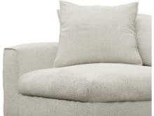 Tully Boucle Ivory Left Arm Facing Chair Module color Boucle Ivory