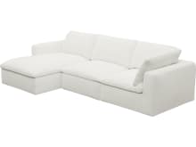 Cloud Deep Tribute Shell Modular Sofa - 3 Seater Chaise color Tribute Shell
