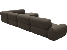 Beckett Muse Mink Modular Sofa - 7 Piece color Muse Mink
