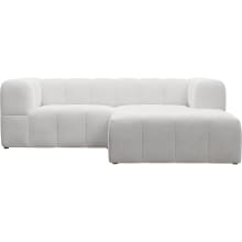 Lucello Muse Frost Modular Sofa with Ottoman - 3 Piece color Muse Frost
