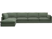Willow Tribute Dark Jade Modular Sofa - 6 Seater LAF Terminal color Tribute Dark Jade