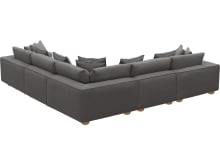 Tully California Slate Modular Sofa - 5 Piece color California Slate