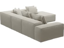 Riley Noa Desert Modular Sofa - Arm, 2x Armless, Corner, Right Terminal color Noa Desert