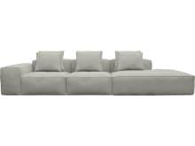 Riley Toorak Pebble Modular Sofa - 1x Arm, 2x Armless, 1x Right Terminal color Toorak Pebble