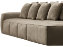 Riley Tribute Walnut Modular Sofa - 1x Arm, 3x Armless, 1x Right Terminal color Tribute Walnut