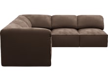 Kai Muse Chocolate Modular Sofa - 5 Seater color Muse Chocolate