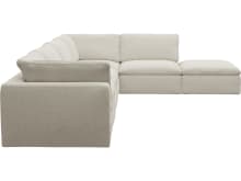 Cloud Deep Boucle Ivory Modular Sofa - 6 Piece color Boucle Ivory