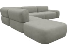Beckett Toorak Pebble Modular Sofa - 6 Piece color Toorak Pebble