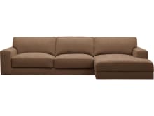 Monica Tribute Chestnut Chaise Sofa - 3 Seater color Tribute Chestnut