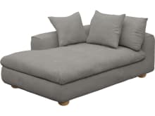 Tully Isla Soft Grey Chaise Left Arm Facing Module color Isla Soft Grey