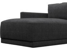 Haven Plaza Flint Grey Left Arm Facing Chaise Module color Plaza Flint Grey