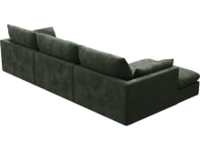 Willow Muse Forest Chaise Sofa - 3 Seater color Muse Forest