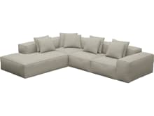 Riley Plaza Natural Modular Sofa - Arm, 2x Armless, Corner, Left Terminal color Plaza Natural