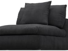 Tully Plaza Flint Grey Armless Sofa Chair Module color Plaza Flint Grey