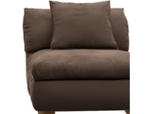 Tully Muse Chocolate Armless Sofa Chair Module color Muse Chocolate