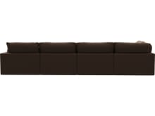 Willow Muse Chocolate Modular Sofa - 6 Seater LAF Terminal color Muse Chocolate