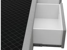 Zenith Storage Drawer Bed Base Maya Flint color Maya Flint