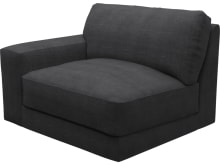 Monica Plaza Flint Grey Left Arm Facing Chair Module color Plaza Flint Grey