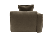 Riley Apt Tribute Walnut Chaise Left Arm Facing Sofa Module color Tribute Walnut