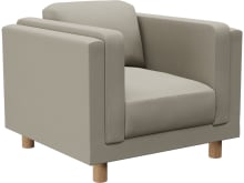Hayes Plaza Natural Armchair color Plaza Natural