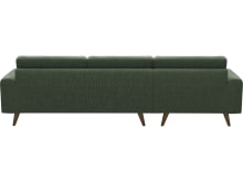 Dane Tribute Dark Jade Chaise Sofa - 3 Seater color Tribute Dark Jade