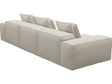 Riley Toorak Pearl Modular Sofa - 3 Seater Chaise color Toorak Pearl