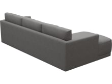 Haven Apt California Slate Chaise Sofa color California Slate