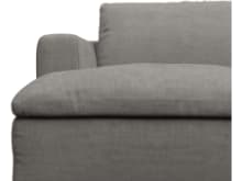 Cloud Deep Isla Soft Grey Left Facing Modular Sofa - 3 Seater Chaise color Isla Soft Grey