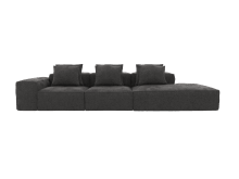 Riley California Charcoal 4 Seater Terminal Right Modular Sofa color California Charcoal