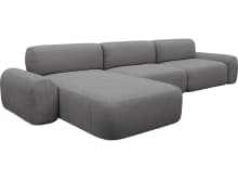 Beckett California Slate Chaise Sofa - 3 Seater color California Slate