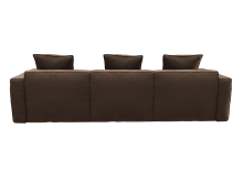 Riley Apt Muse Chocolate Sofa - 3 Seater Chaise color Muse Chocolate