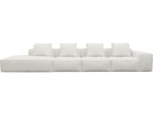 Riley Tribute Ice Modular Sofa - 1x Arm, 3x Armless, 1x Left Terminal color Tribute Ice