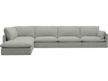 Willow Toorak Pebble Modular Sofa - 6 Seater LAF Terminal color Toorak Pebble