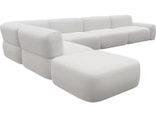 Beckett Muse Frost Modular Sofa - 7 Piece color Muse Frost