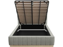 Brentwood Gas Lift Bed Toorak Pebble color Toorak Pebble