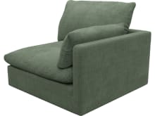 Willow Tribute Dark Jade 1 Seat Right Arm Facing Sofa Module color Tribute Dark Jade