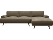 Dane Tribute Walnut Chaise Sofa - 3 Seater color Tribute Walnut