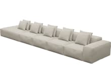 Riley Isla Sea Pearl Modular Sofa - 1x Arm, 4x Armless, 1x Left Terminal color Isla Sea Pearl