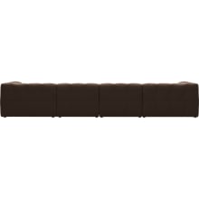 Lucello Muse Chocolate Modular Sofa with Ottoman - 5 Piece color Muse Chocolate