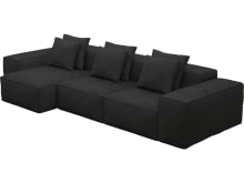 Riley California Charcoal Modular Sofa - 3 Seater Chaise color California Charcoal