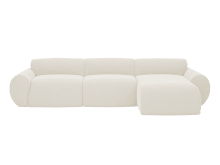 Malmo Muse Flax Chaise Sofa - 3 Seater color Muse Flax