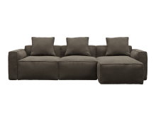 Riley Apt Muse Mink Sofa - 3 Seater Chaise color Muse Mink