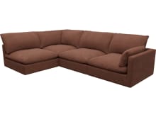Willow Muse Rust Corner Sofa - 4 Seater LAF Terminal color Muse Rust