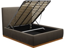 Haven Dark Gas Lift Bed Muse Mink color Muse Mink