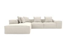 Riley California Ivory 5 Seater Terminal Left Corner Modular Sofa color California Ivory