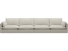 Willow Toorak Pearl Modular Sofa - 4 Seater color Toorak Pearl