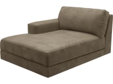 Monica Tribute Walnut Left Arm Facing Chaise Module color Tribute Walnut