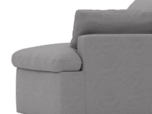 Retreat View Steel 1 Seat Right Arm Facing Sofa Module color View Steel