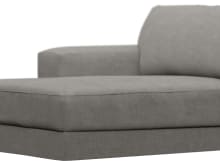 Monica Isla Soft Grey Left Arm Facing Chaise Module color Isla Soft Grey
